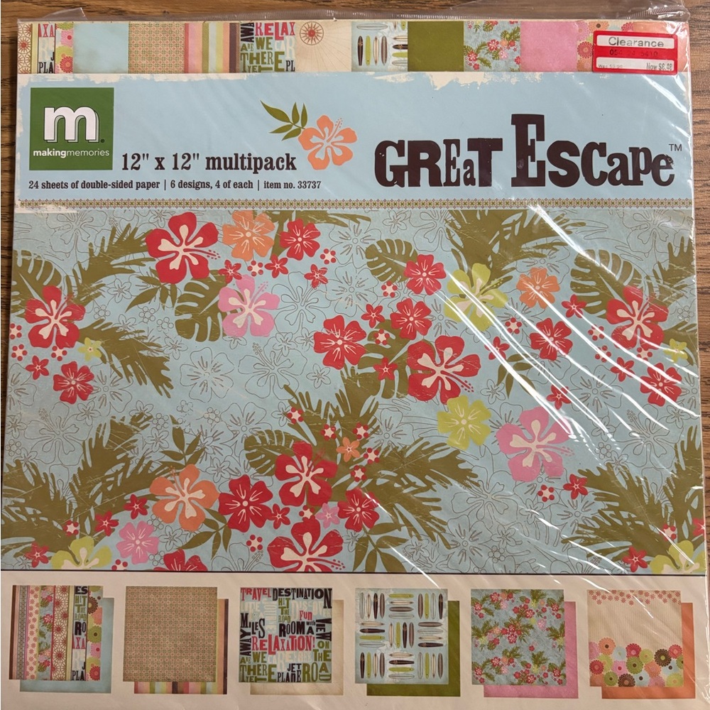 Making Memories Great Escape 12x12 Multipack scrapbook paper